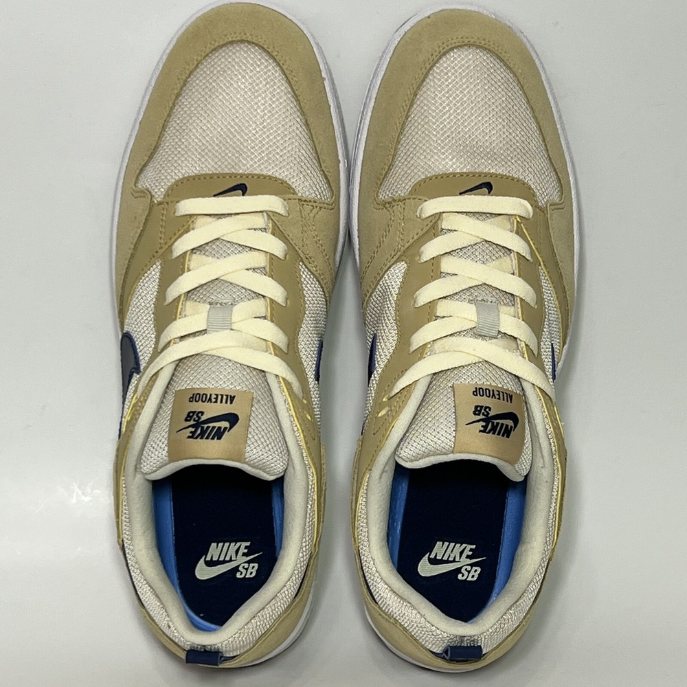 Nike SB Men Size 8 Alley Oop Club Low Top Sneaker Shoes Skateboard Gold Navy New - Picture 2 of 10